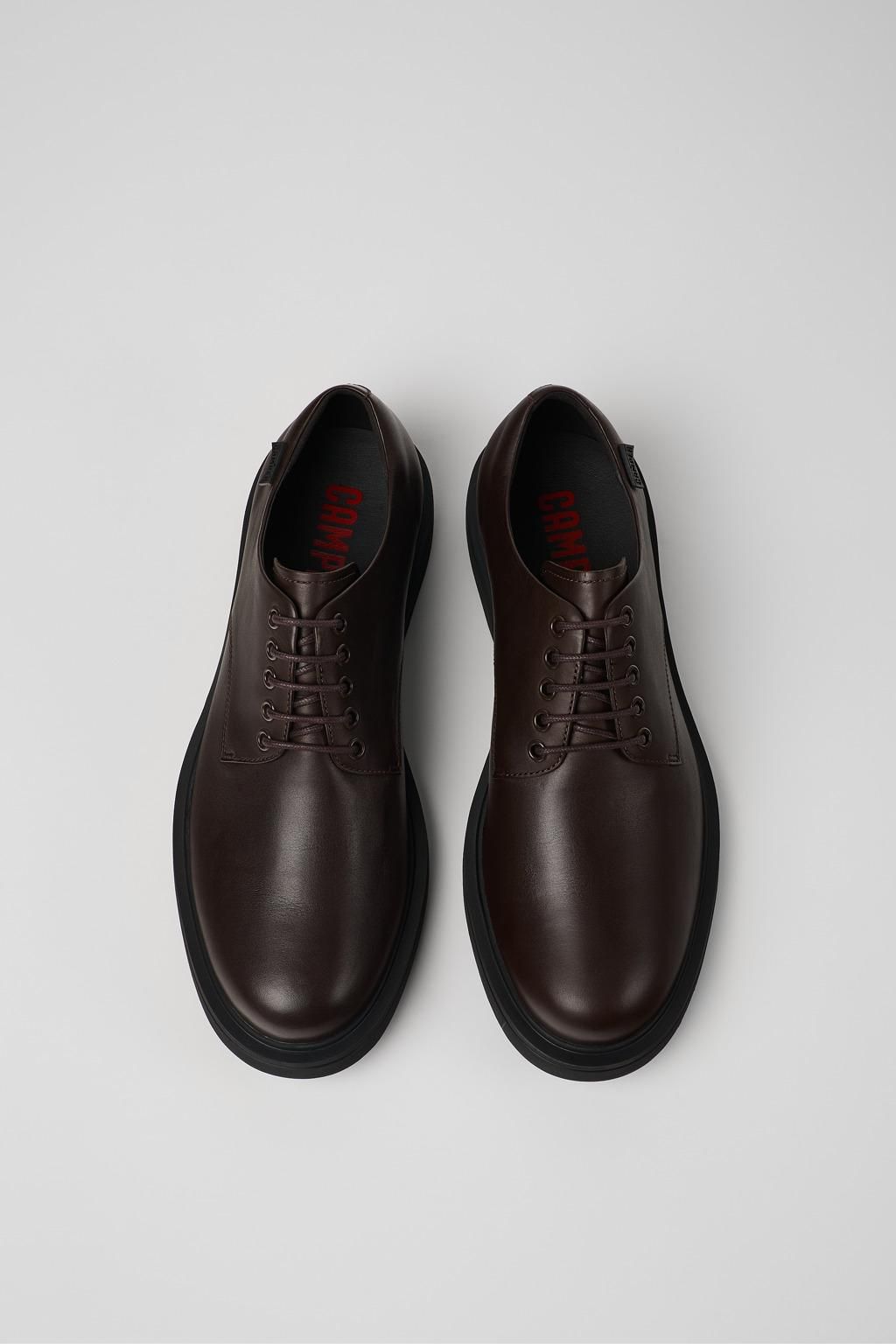 캠퍼 브라운 레더 남성 옥스포드화 Norman K100998-002 BROWN - 상세 이미지 4