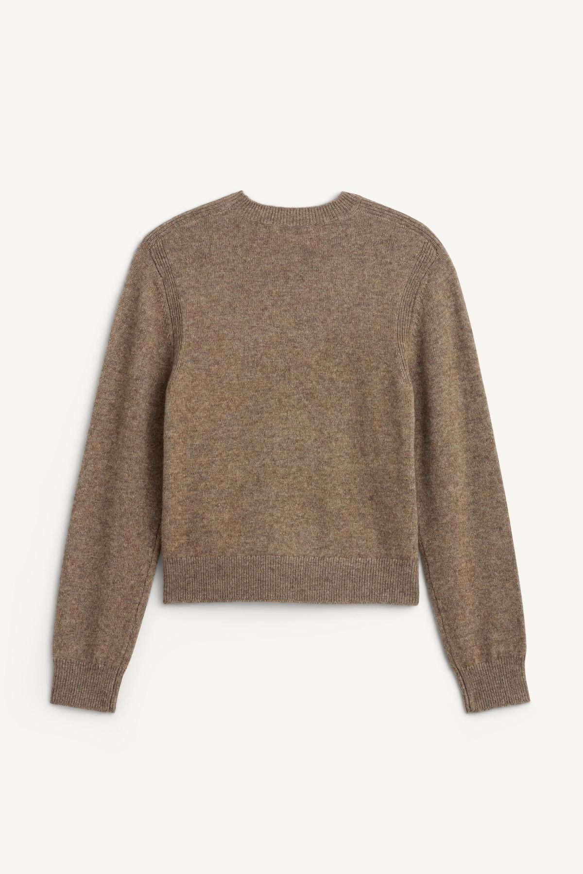 자라 프리미엄 울 혼방 라운드넥 니트 스웨터 3039/902 LIGHT BROWN - 상세 이미지 5