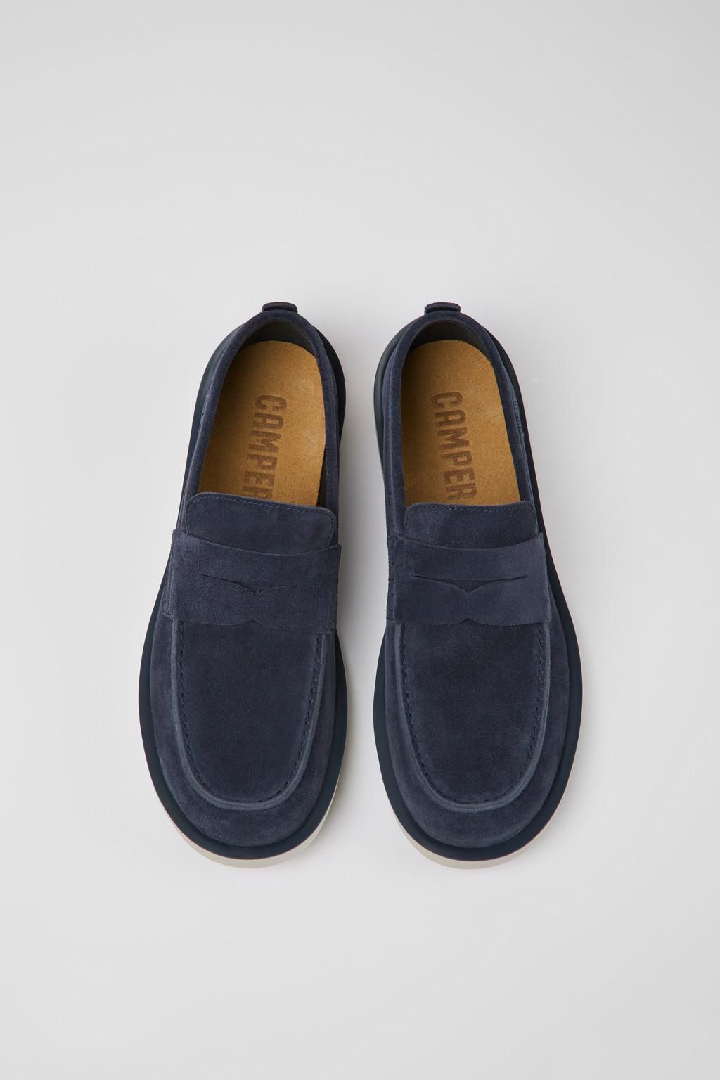 캠퍼 블루 누벅 남성 로퍼 Wagon K100889-003 BLUE - 상세 이미지 4