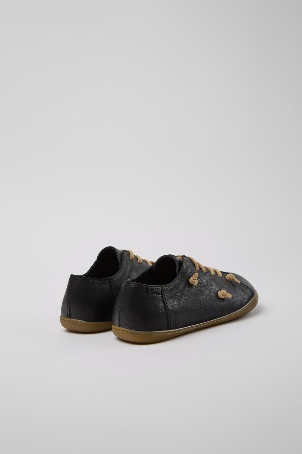 캠퍼 블랙 레더 캐주얼 스니커즈 Twins K101027-002 BLACK - 상세 이미지 3