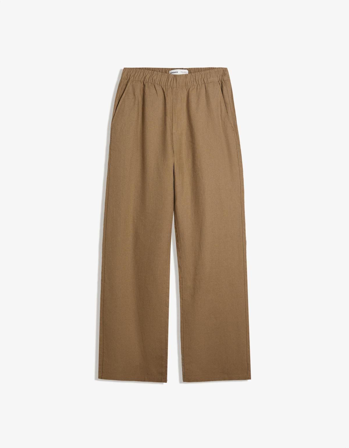 버쉬카 와이드핏 리넨블렌드 조거 팬츠 0409/665 CAMEL - 상세 이미지 3