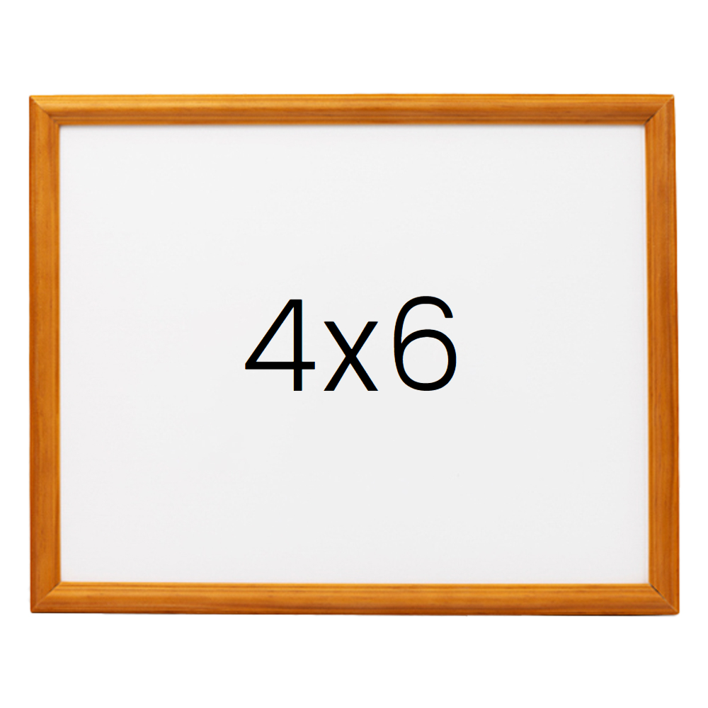 앤티크 라인 나무액자 사진액자 웨딩 포토테이블 사진인화 탁상 4x6 101x152mm, 연밤 - 메인 이미지