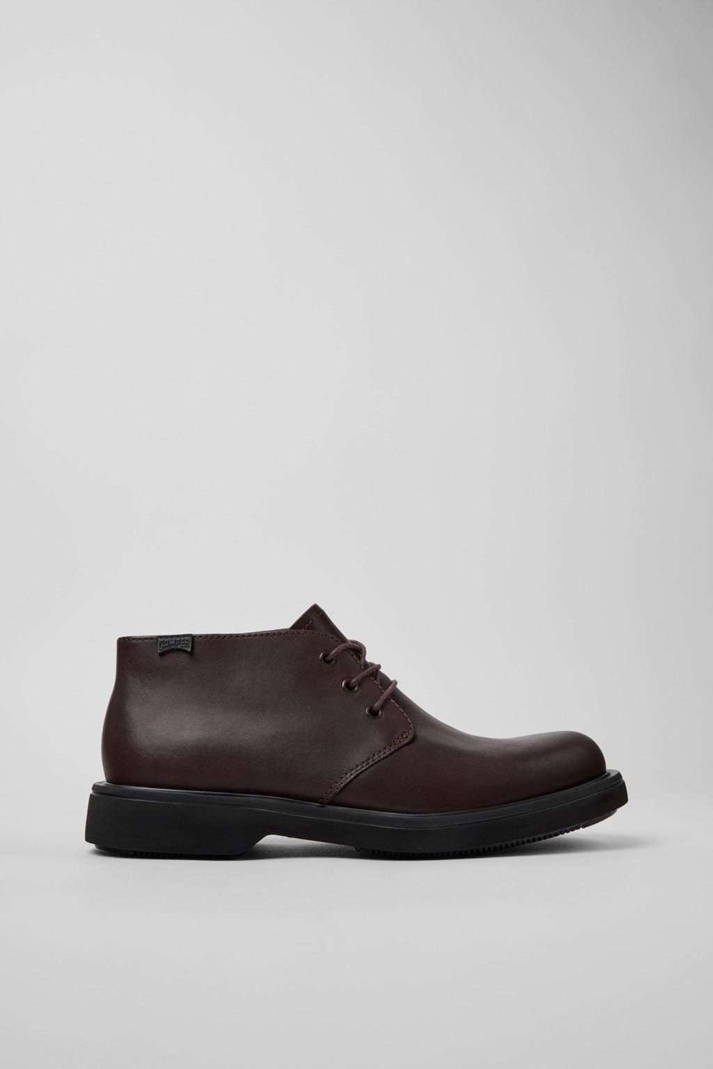 캠퍼 브라운 레더 남성 앵클부츠 Norman K300513-005 BROWN - 상품 이미지