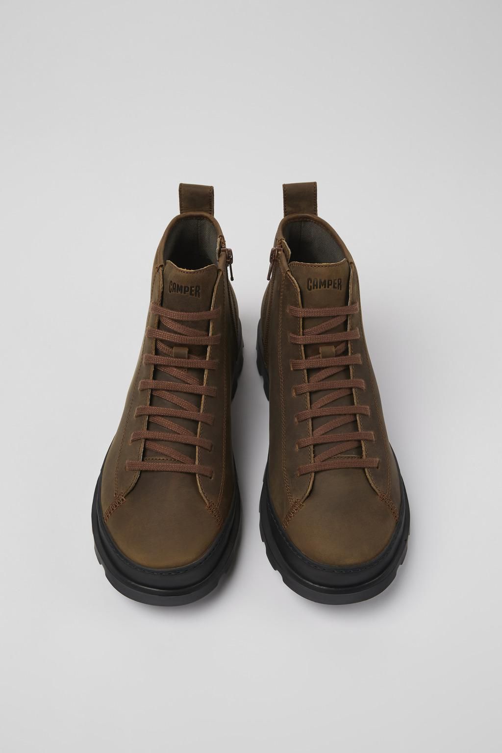 캠퍼 브라운 누벅 앵클부츠 남성 Brutus K300444-006 BROWN - 상세 이미지 4