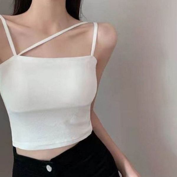 슬리브리스 캡 브라 탑 이너캡 캡 내장 브라 여성 - 상품 이미지