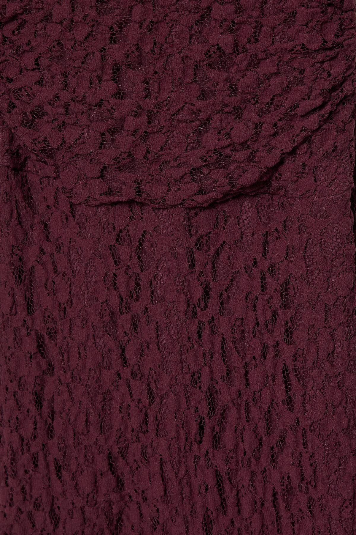 풀앤베어 프리미엄 레이스 미디 원피스 버건디 7394/387 BURGUNDY - 상세 이미지 5