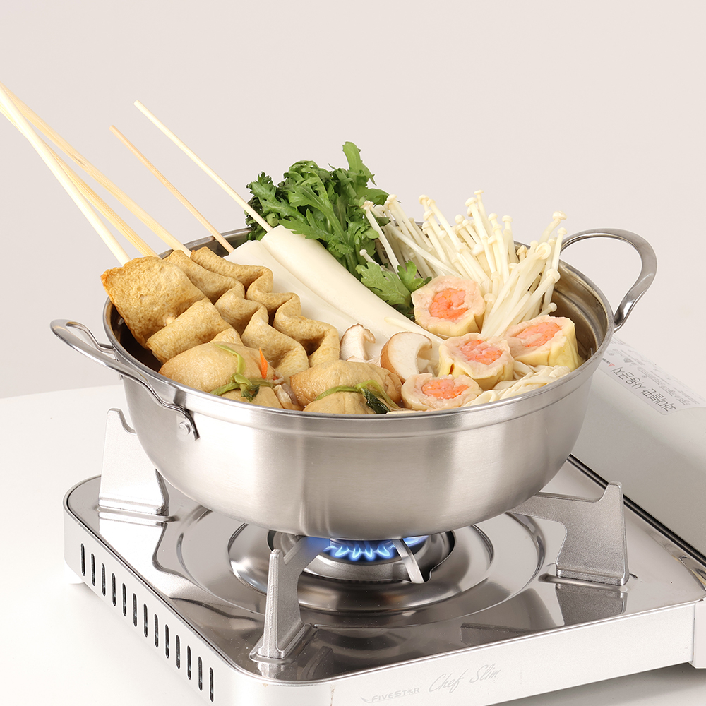 시샘 연마제 초음파 세척한 인덕션 스텐 찜기 전골 찜 냄비 + 레스팅커버 세트 20cm 이미지 7