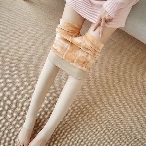 쫀쫀 여성 기모 레깅스 슬림핏 여성 퍼 레깅스 베이직 - 상품 이미지
