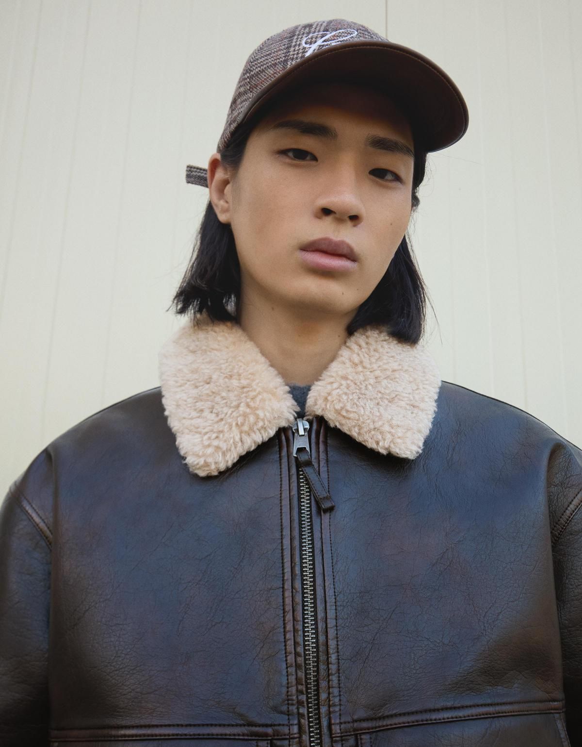 버쉬카 무톤 레더 테크니컬 보머 재킷 6817/677 BROWN - 상세 이미지 4