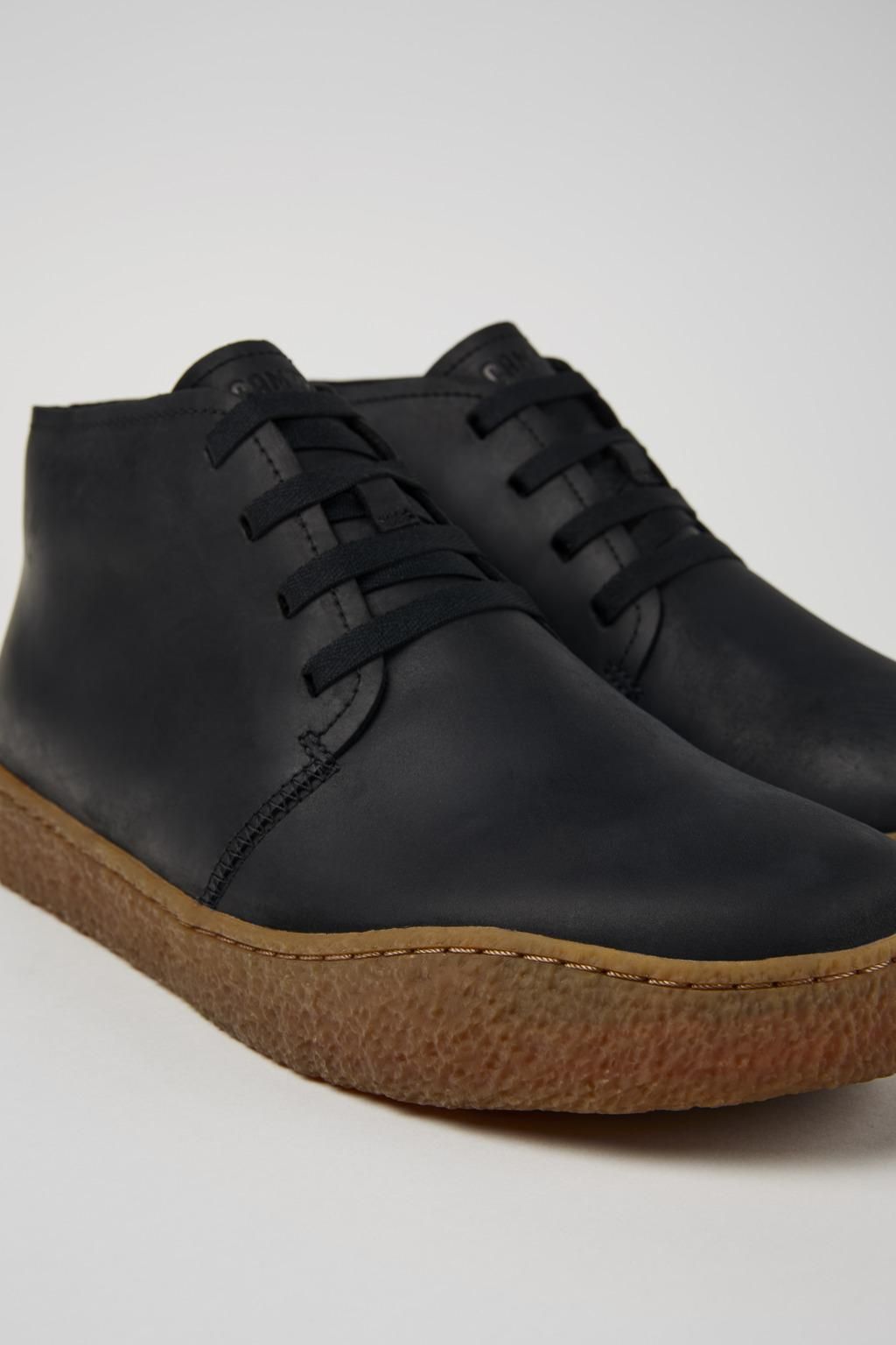 캠퍼 블랙 캐주얼 누벅 데저트 부츠 Peu Terreno K300467-006 BLACK - 상세 이미지 2