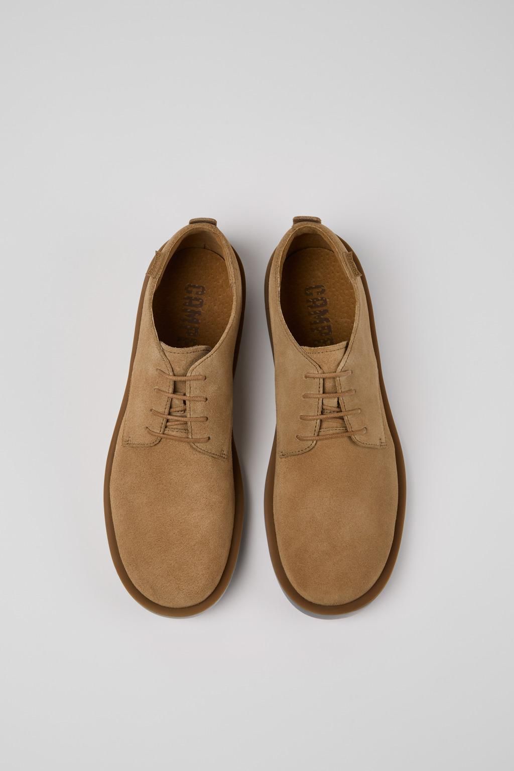 캠퍼 캐주얼 누벅 브라운 남성 더비화 Wagon K100669-029 BROWN - 상세 이미지 4