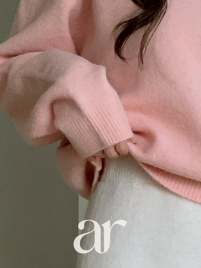 [자체제작] (MADE) [울함유] 뽀송 브이넥 긴팔 니트 nt5265 - 상세 이미지 4
