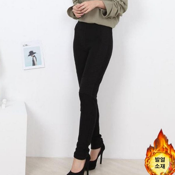 소프트 여자 기모 레깅스 슬림 여성 발열 레깅스 - 상품 이미지