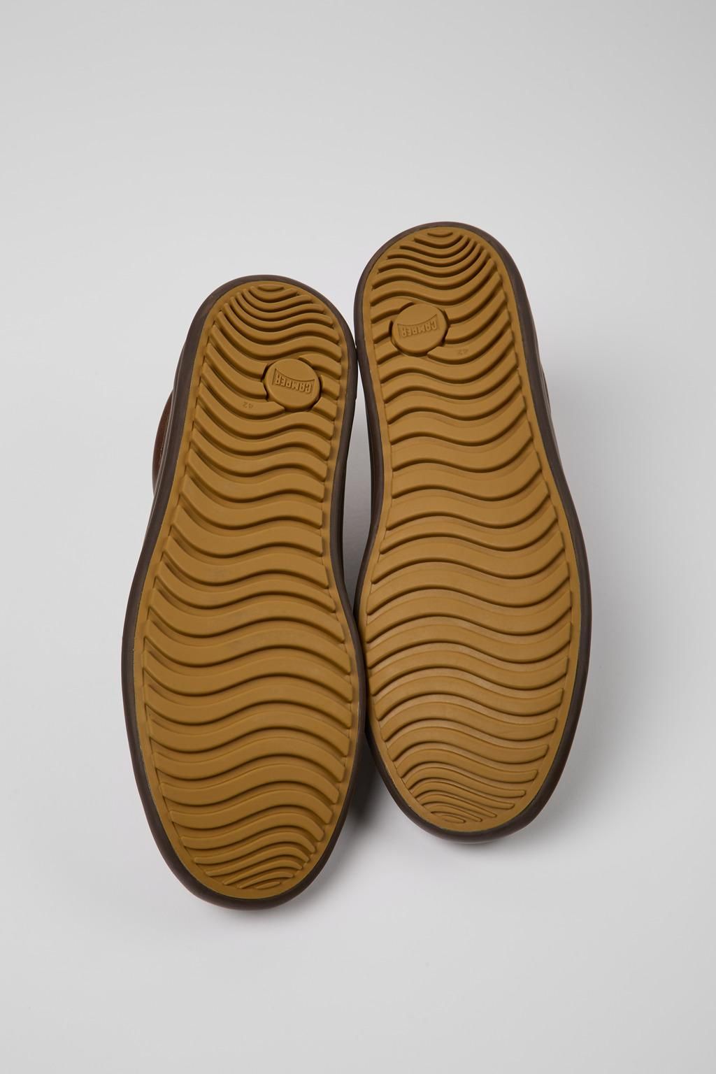캠퍼 레더 캐주얼 브라운 남성 스니커즈 Chasis K100373-019 BROWN - 상세 이미지 5