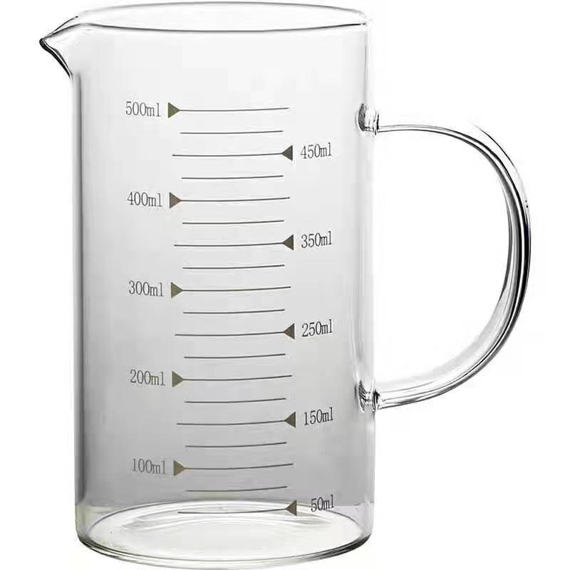 FROM 내열유리 이유식 홈베이킹 머그 비커 계량컵 500ml 이미지 7