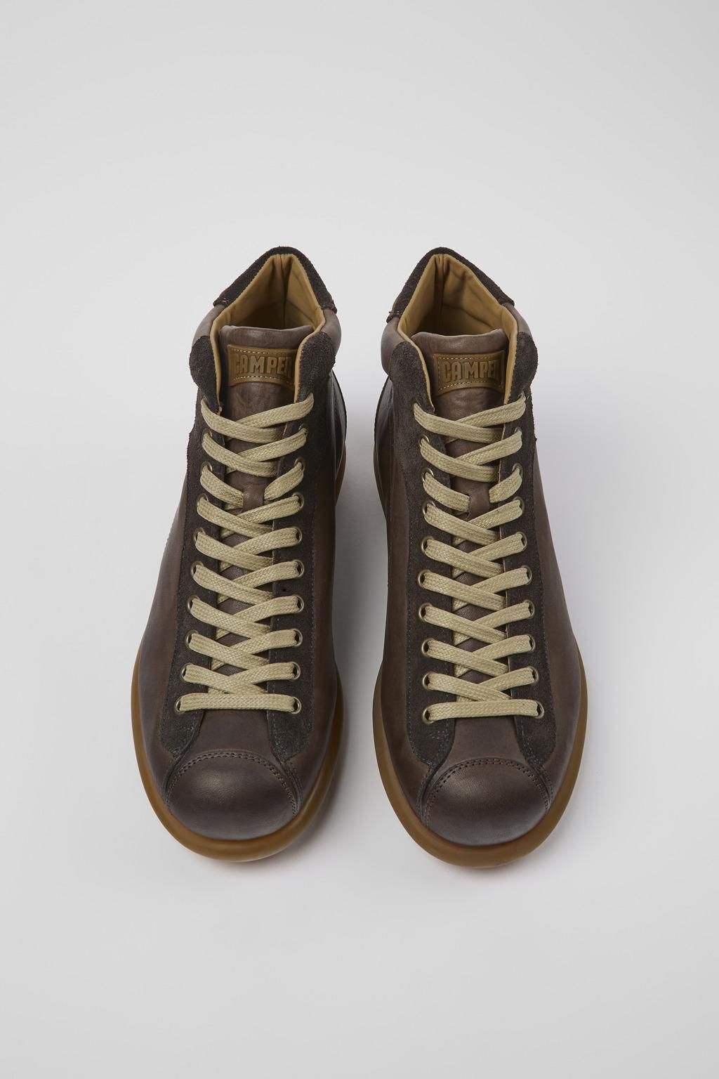 캠퍼 브라운 베지터블 레더 하이탑 스니커즈 Pelotas 33766-126 BROWN - 상세 이미지 4