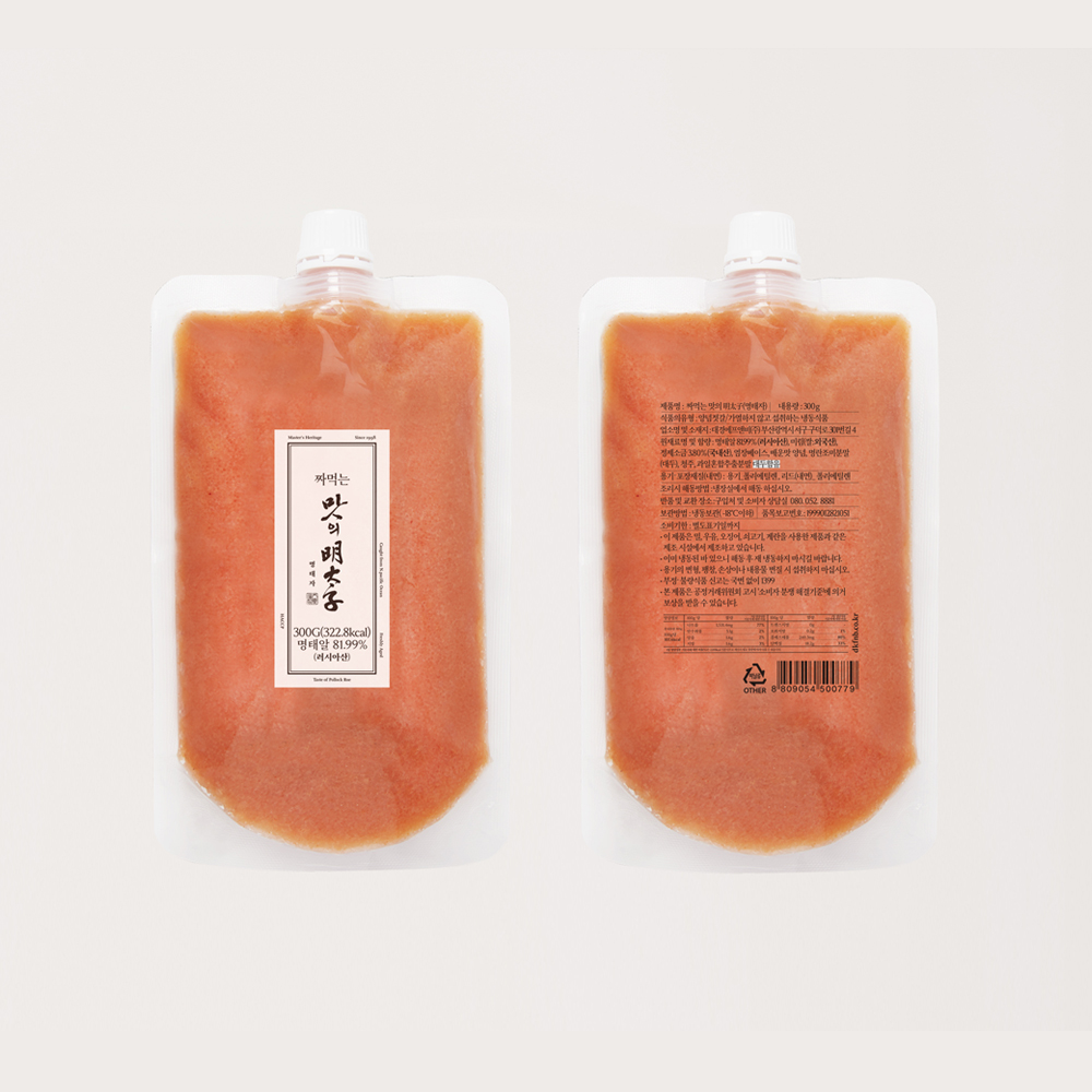 맛의명태자 짜먹는 명란 대용량 300g (저염 선동 백명란 튜브명란) 이미지 6
