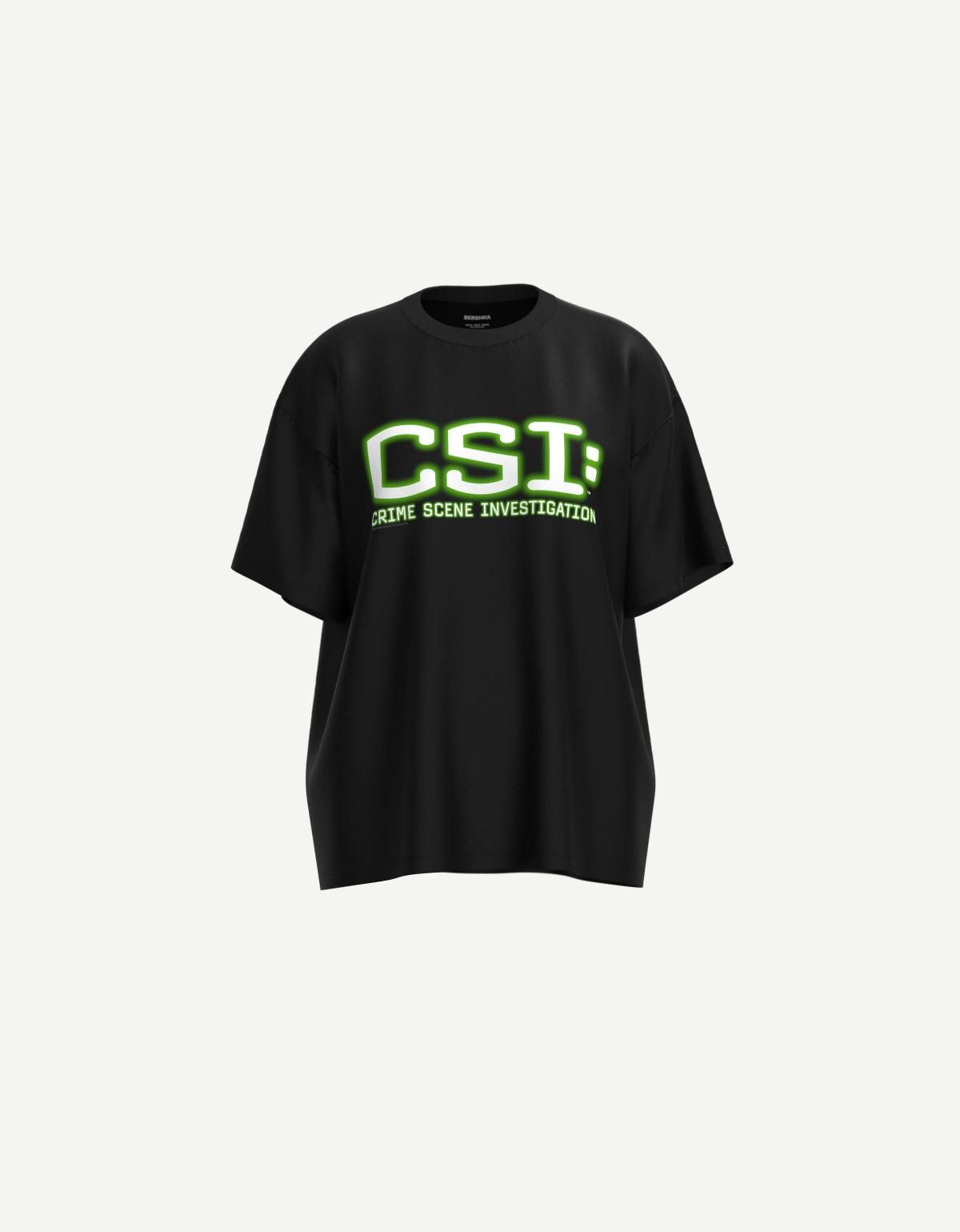 버쉬카 CSI 프린트 오버핏 반팔 티셔츠 2377/827 BLACK - 상세 이미지 2