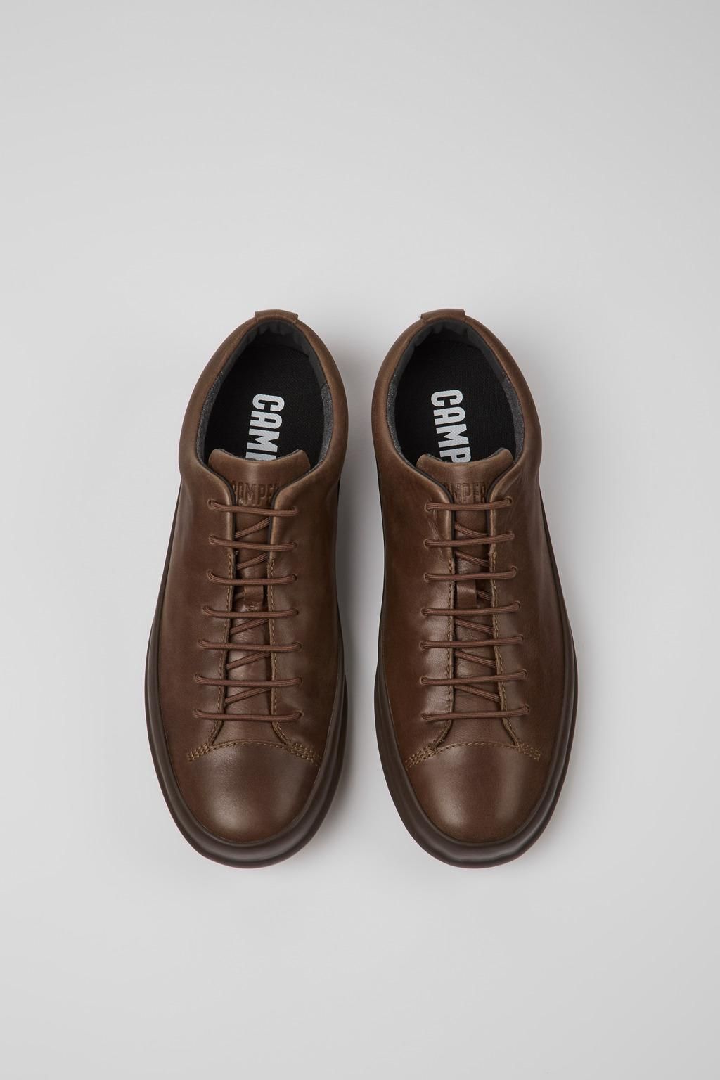 캠퍼 레더 캐주얼 브라운 남성 스니커즈 Chasis K100373-019 BROWN - 상세 이미지 4