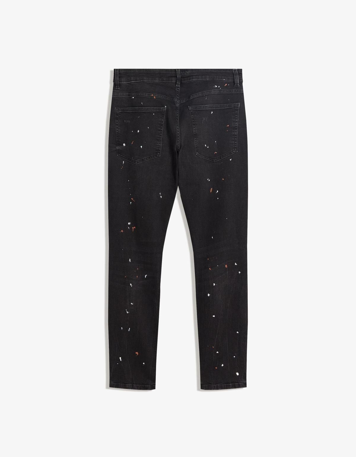 버쉬카 스트리트 블랙 데미지 데님 청바지 5338/211 BLACK - 상세 이미지 3