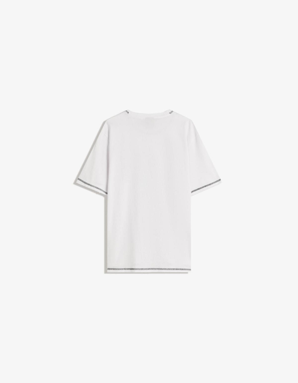 버쉬카 본더치 프린트 반팔 티셔츠 8032/210 WHITE - 상세 이미지 2