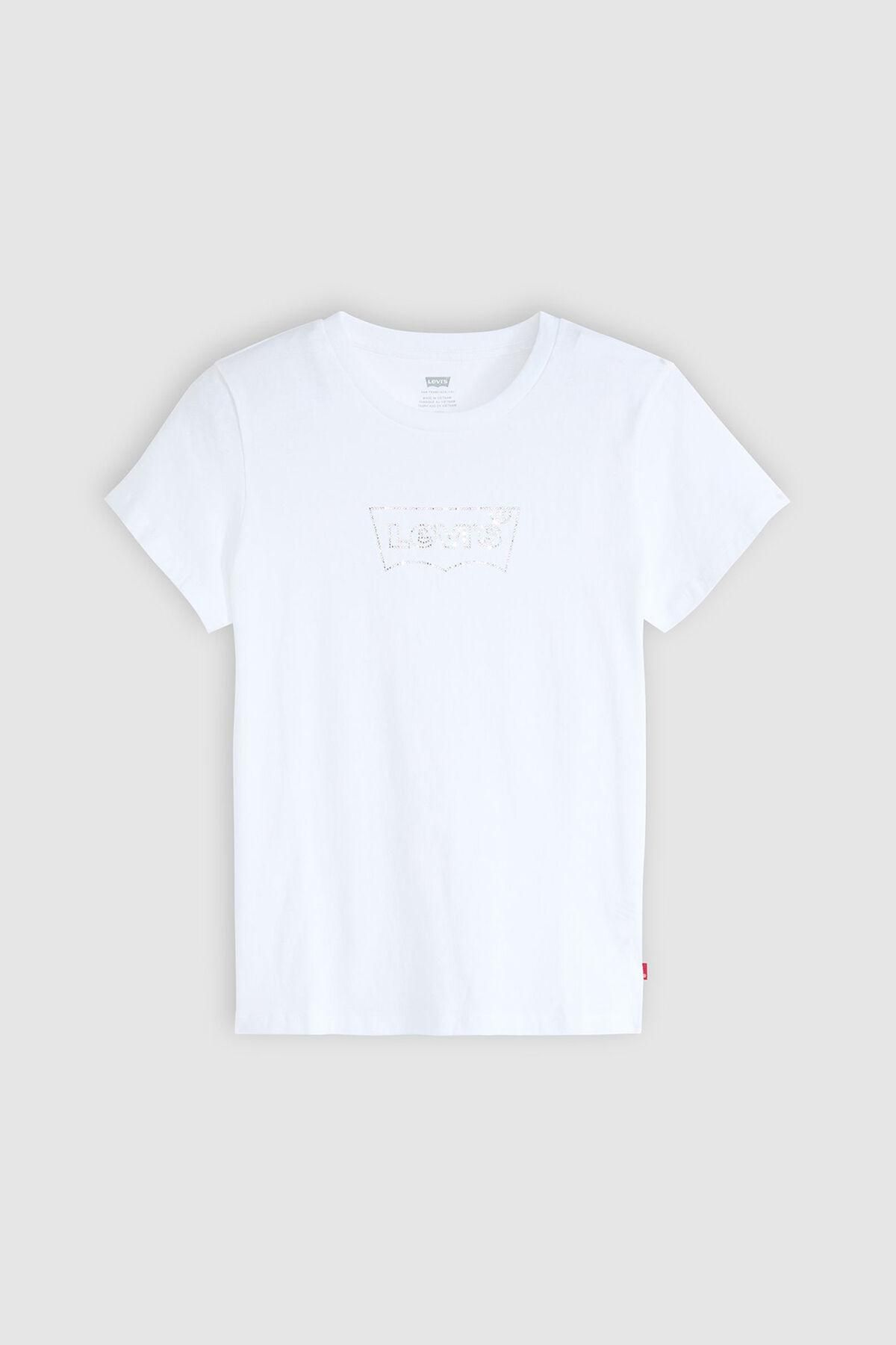 리바이스 베이직 스톤 로고 레터링 반팔 티셔츠 9934347 BLANCO - 메인 이미지