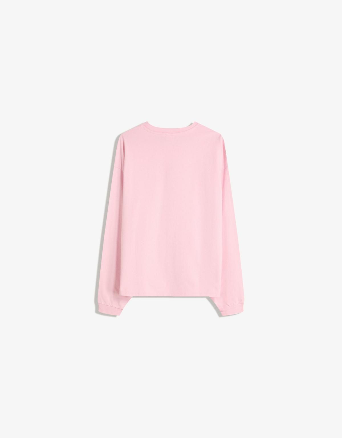 버쉬카 페일핑크 박시핏 긴팔 티셔츠 8082/116 PINK - 상세 이미지 2