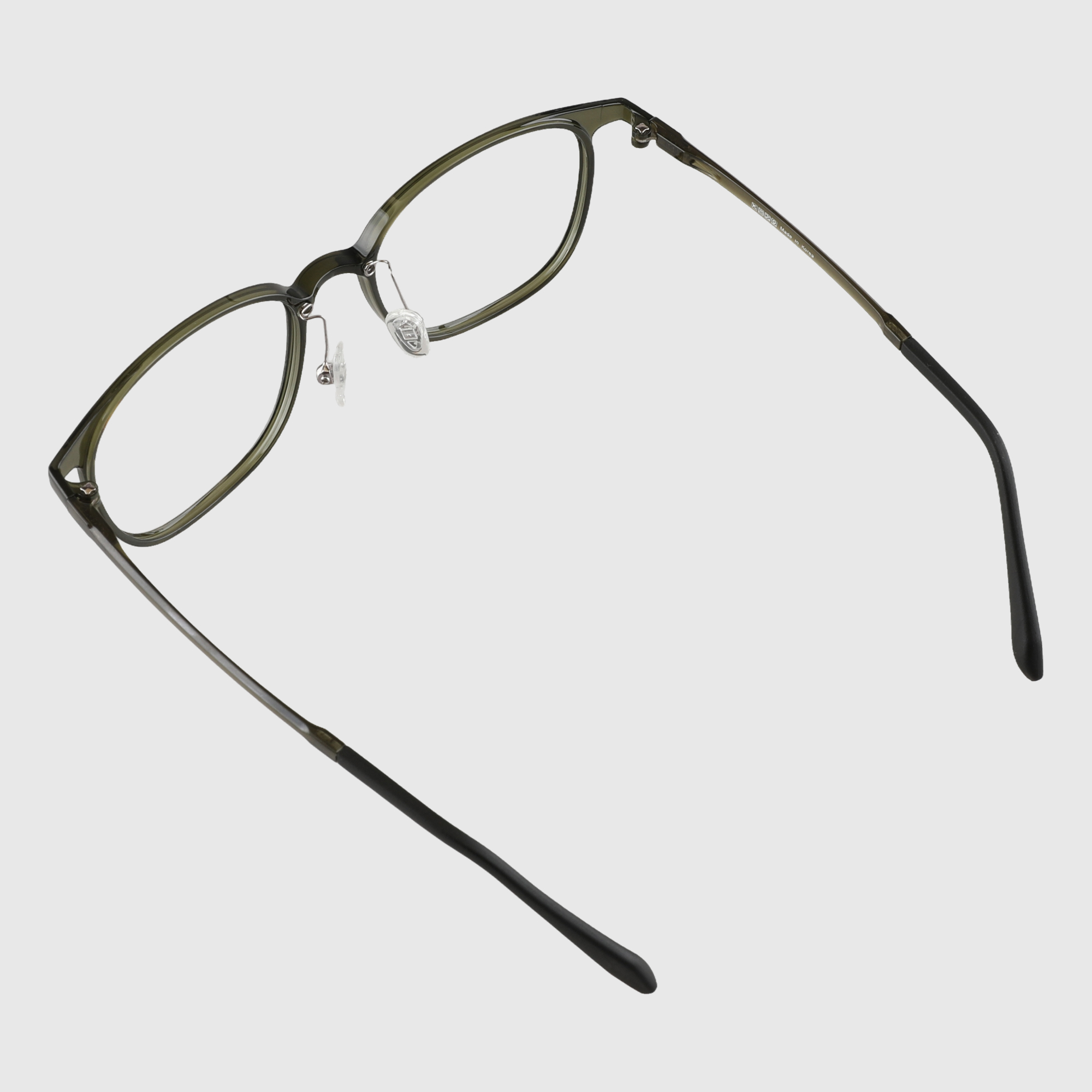 블루라이트차단 울템 검정 사각 뿔테 자외선 변색렌즈안경