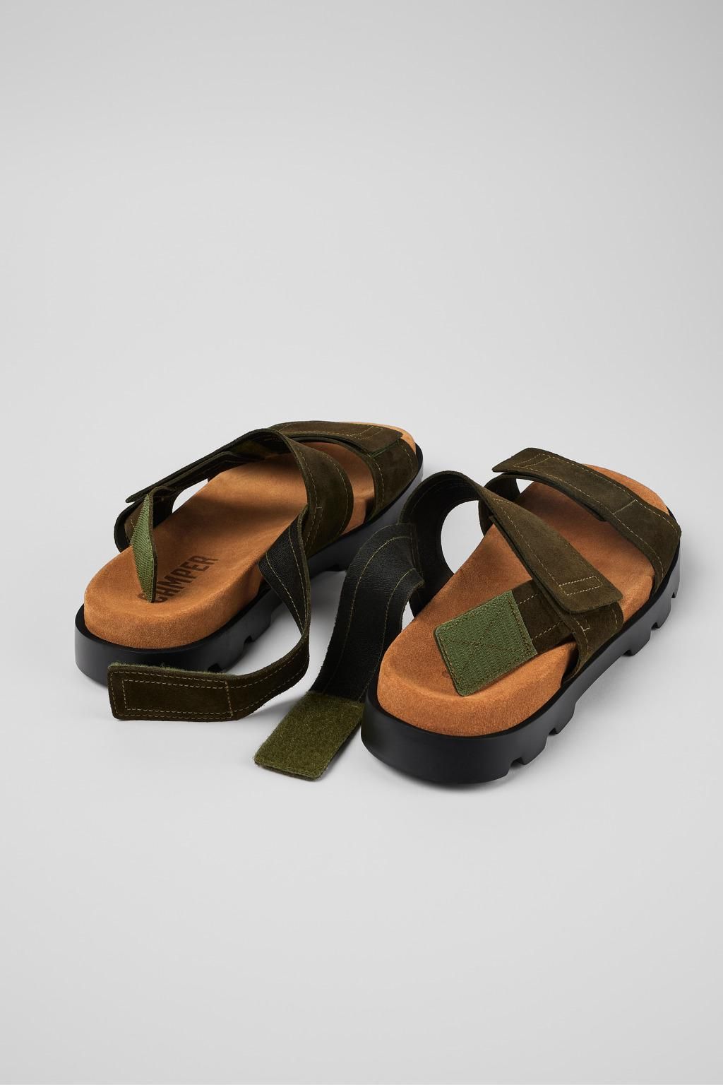 캠퍼 테크니컬 그린 누벅 샌들 남성 Brutus K100777-010 GREEN - 상세 이미지 3