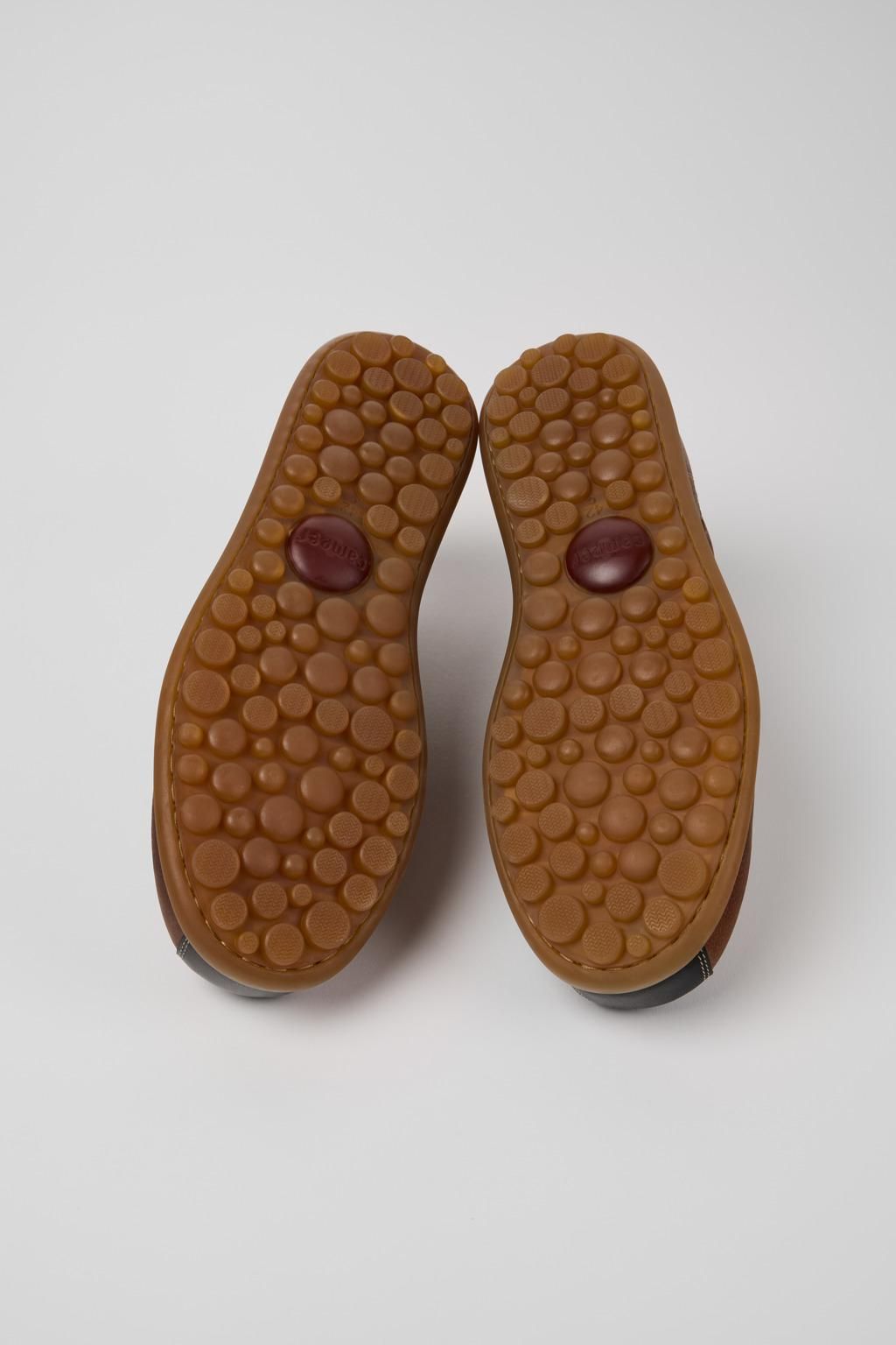 캠퍼 아이코닉 멀티컬러 레더 스니커즈 Pelotas K101018-004 BROWN - 상세 이미지 5