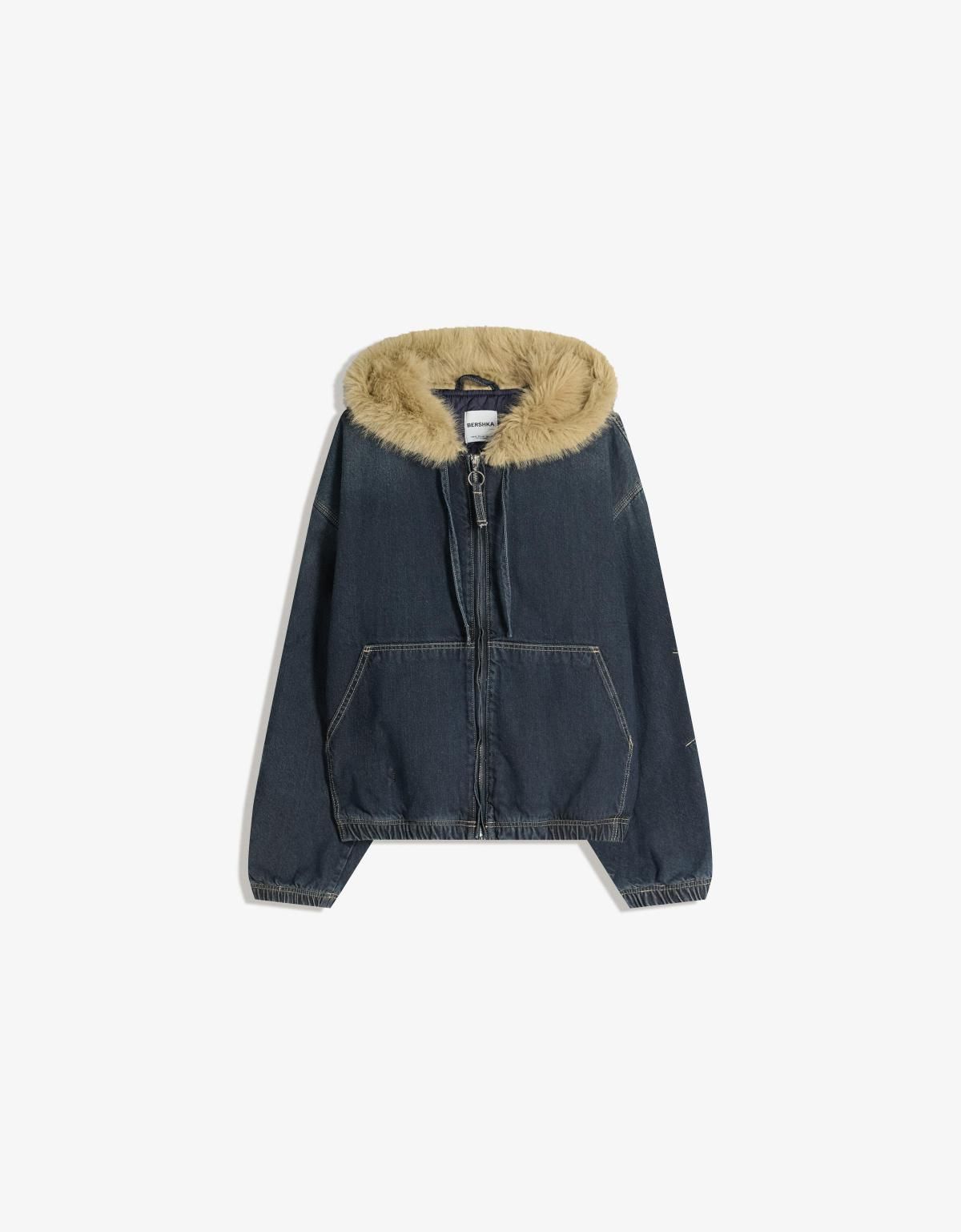 버쉬카 테크니컬 퍼 카라 데님 재킷 6756/074 NAVY - 상세 이미지 3