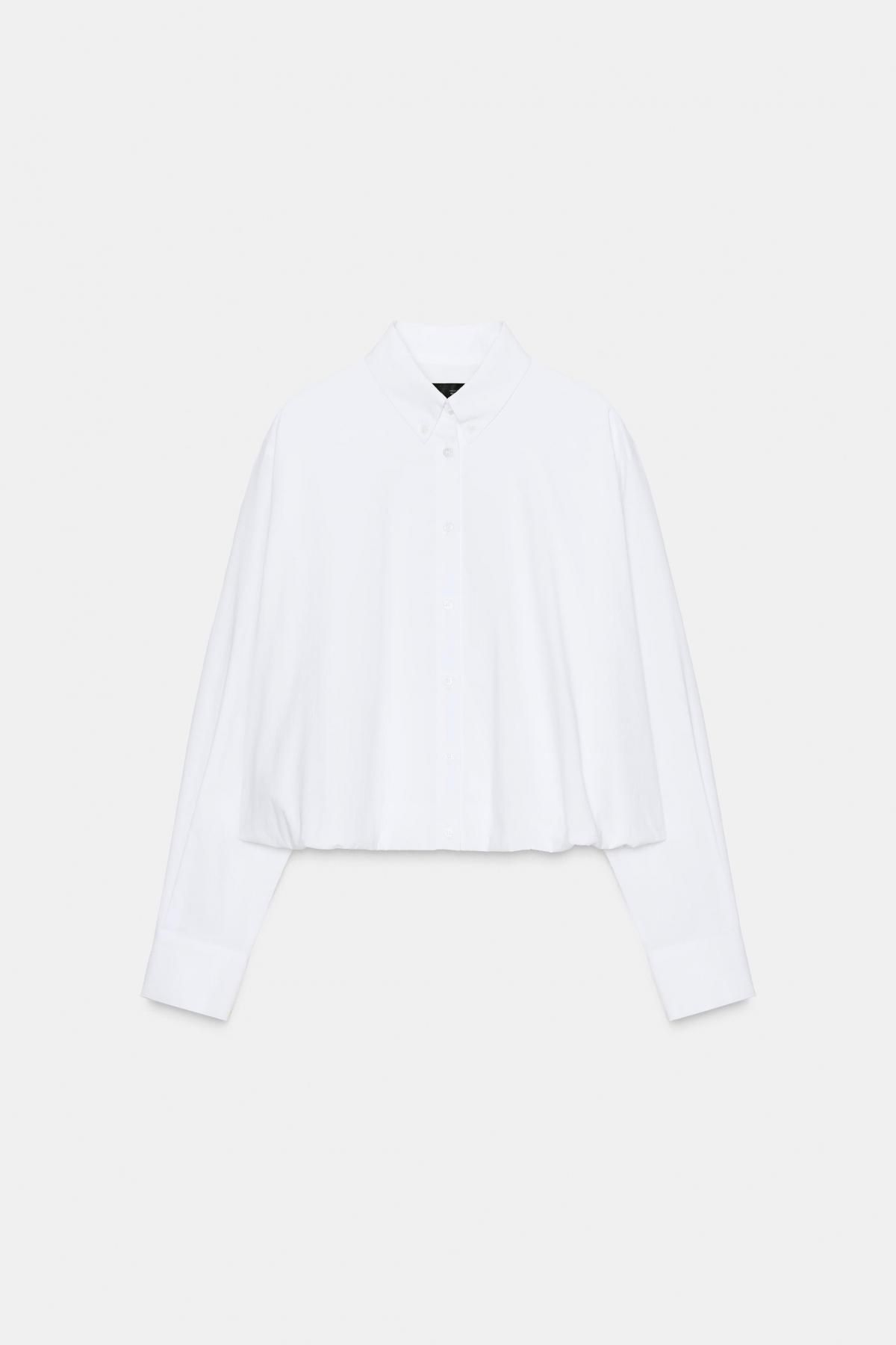 자라 포플린 벌룬 긴팔 셔츠 2027/648 OYSTER-WHITE - 상품 이미지