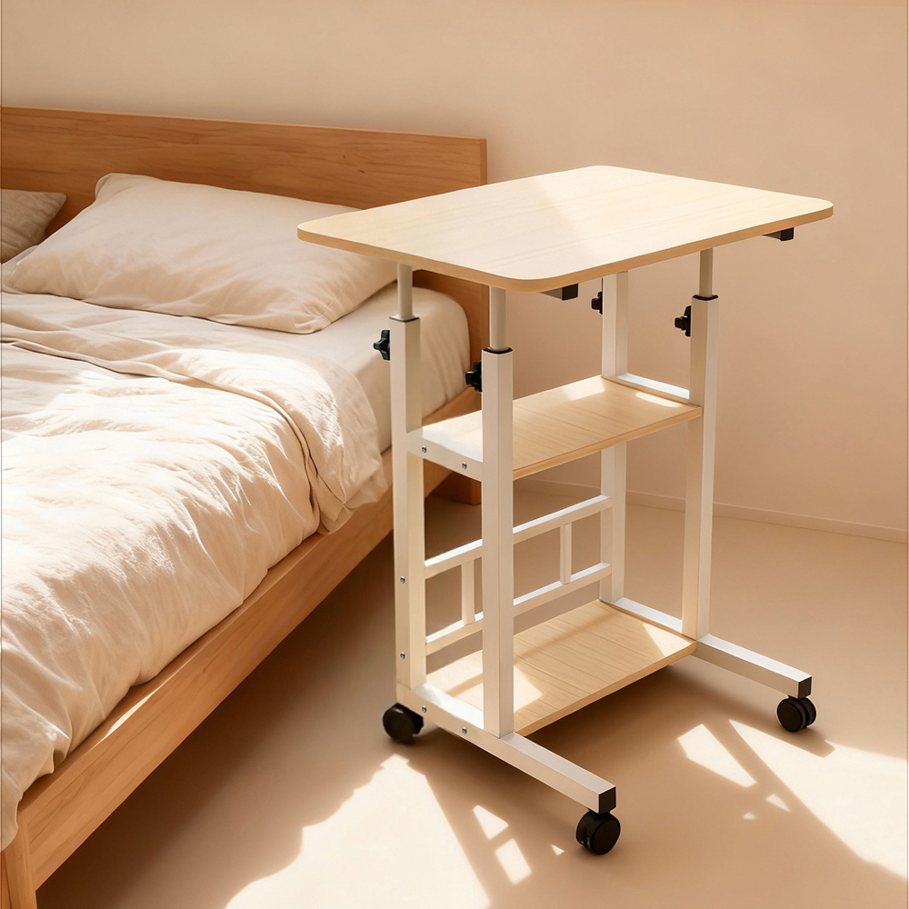 퓨핸 사이드테이블 높이조절 이동식 테이블 쇼파 소파 간이 책상 보조 티테이블 60x40