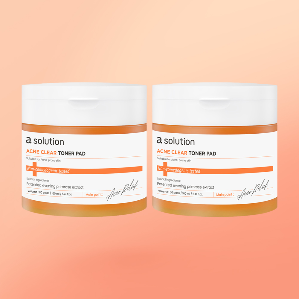 에이솔루션 아크네 클리어 토너 패드 60매 2개 / 저자극 여드름성피부적합 피지 제거 트러블토너패드 제품 이미지