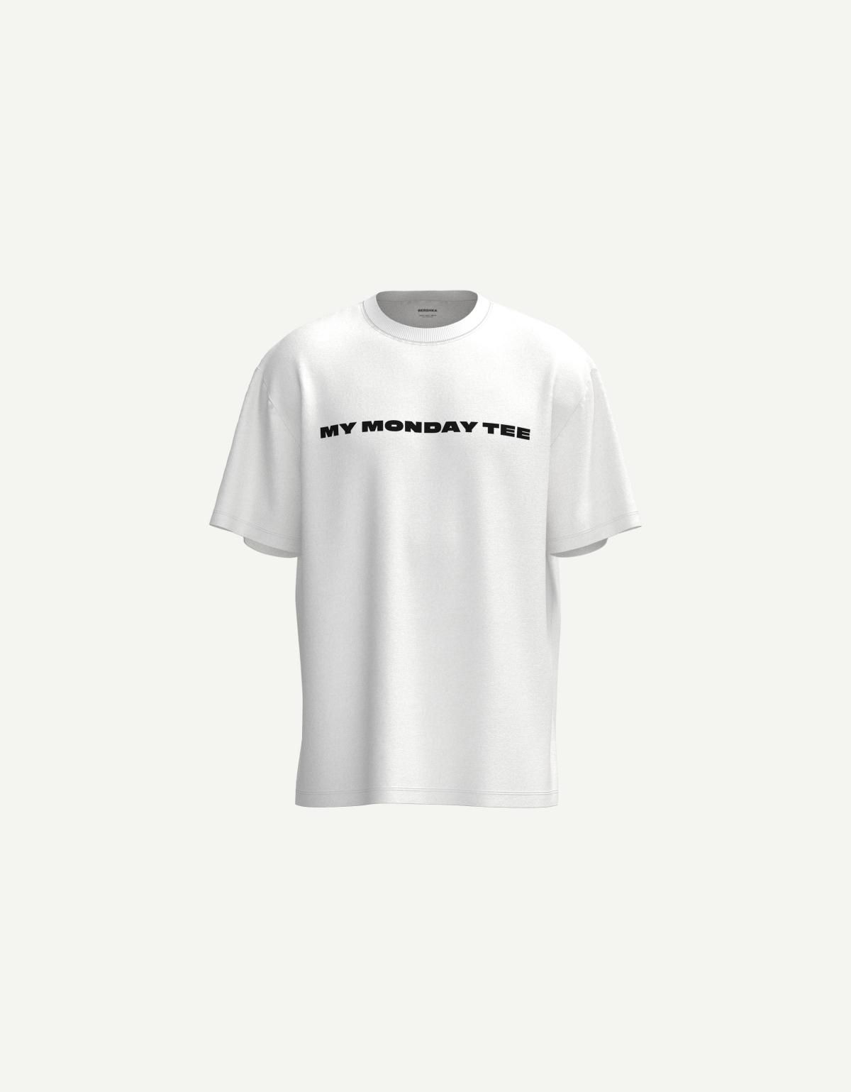 버쉬카 프린트 레터링 오버핏 반팔 티셔츠 2353/855 WHITE - 상세 이미지 2