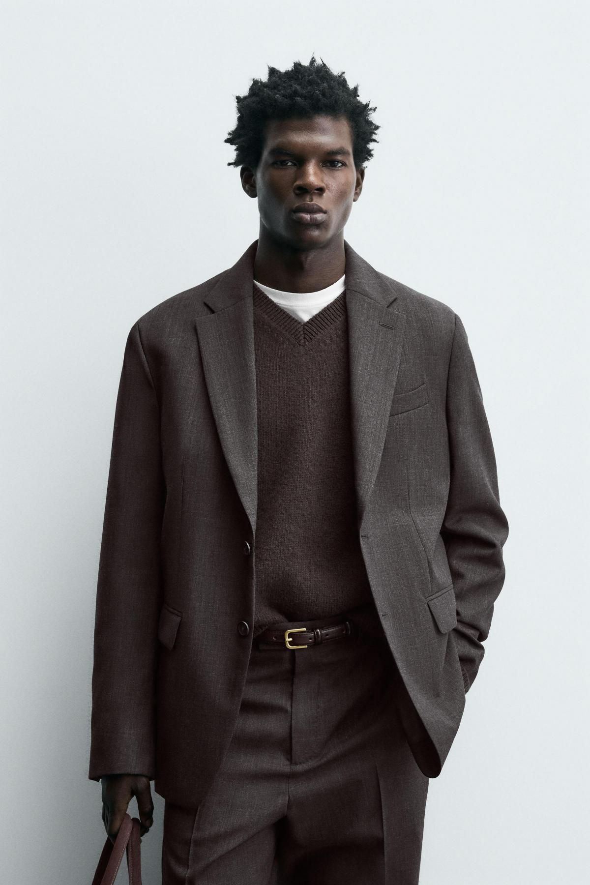 자라 클래식 울 테일러드 재킷 9641/898 DARK BROWN - 상세 이미지 3