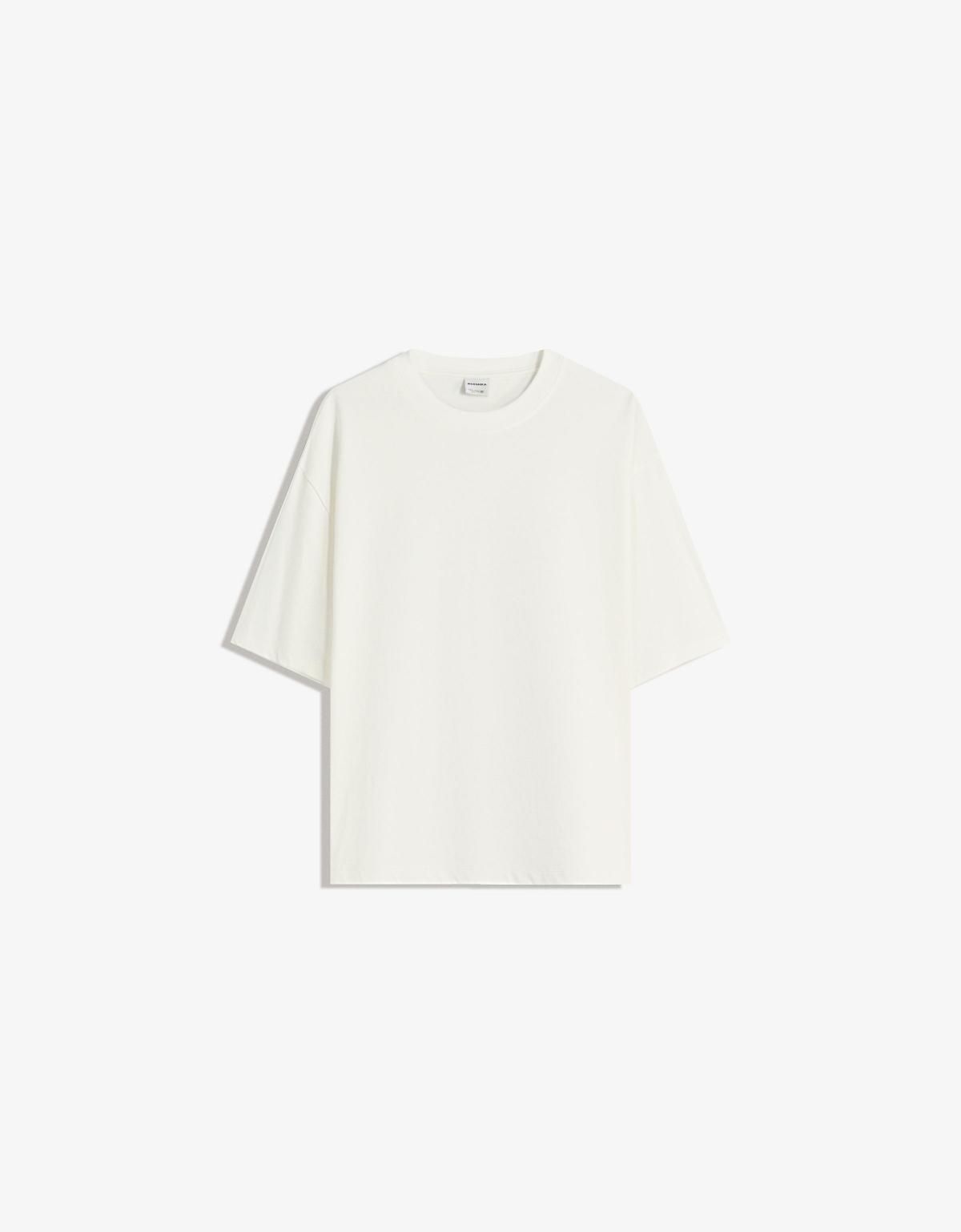 버쉬카 플러시 오버핏 반팔 티셔츠 8094/116 OFF WHITE - 상세 이미지 3
