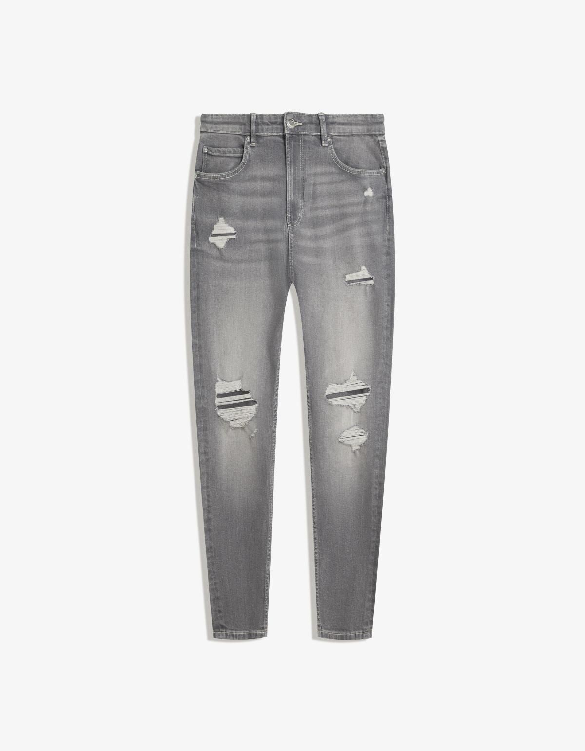 버쉬카 테크니컬 데미지 캐롯핏 그레이 데님 청바지 5351/388 DARK GREY - 상세 이미지 2