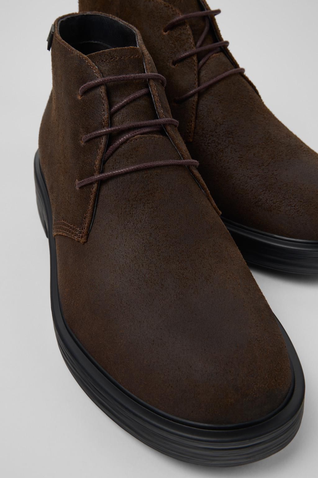 캠퍼 브라운 누벅 남성 앵클부츠 Dean K300493-006 BROWN - 상세 이미지 2