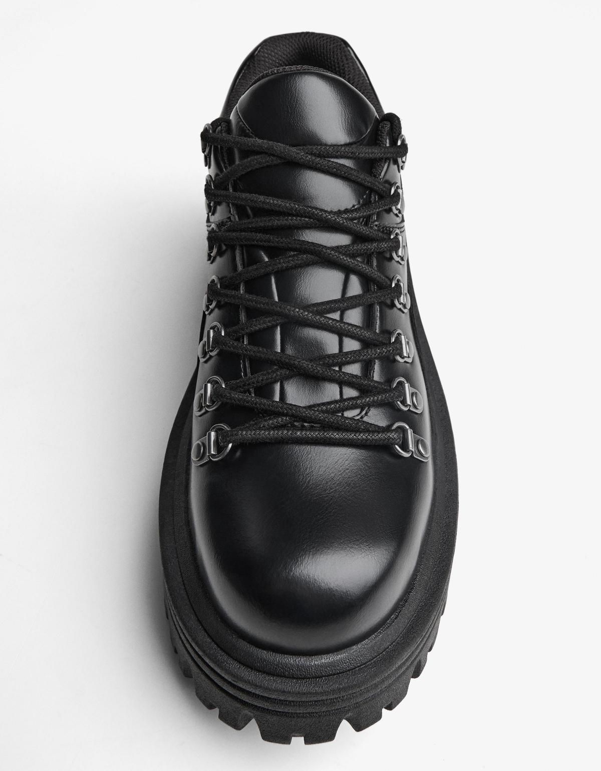 버쉬카 청키 메탈 디테일 레이스업 슈즈 2602/764 BLACK - 상세 이미지 3