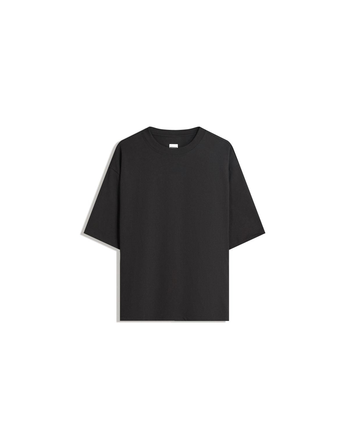 버쉬카 플러시 오버핏 블랙 반팔 티셔츠 8094/116 BLACK - 상세 이미지 3