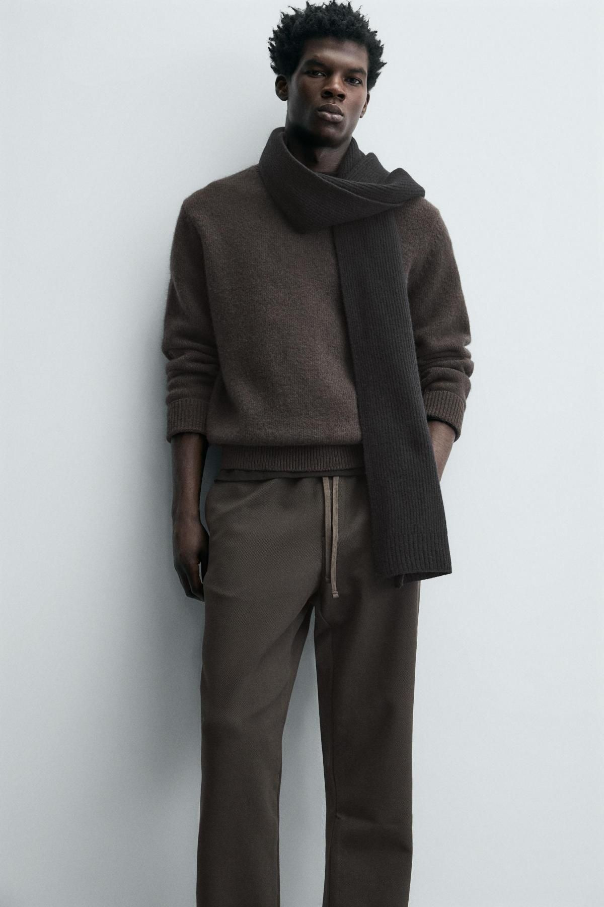 자라 컴포트 조거 웨이스트 팬츠 7484/403 DARK BROWN - 상세 이미지 5
