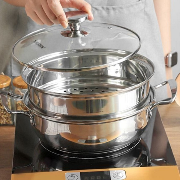 인덕션 스테인레스 찜 냄비 하이라이트 ih 찜 냄비 24cm - 상품 이미지