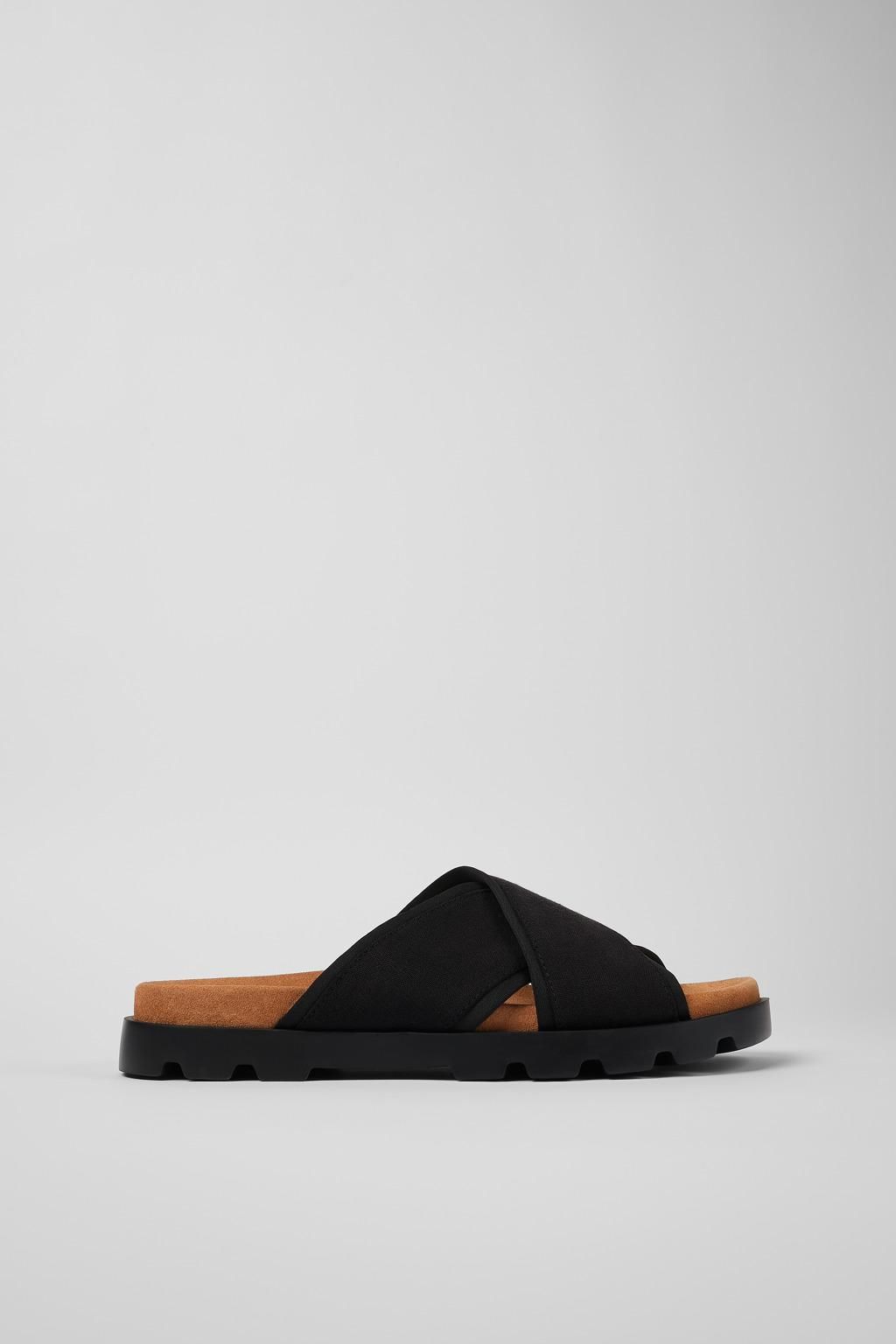 캠퍼 블랙 슬라이드 남성 샌들 Brutus K100958-001 BLACK - 메인 이미지