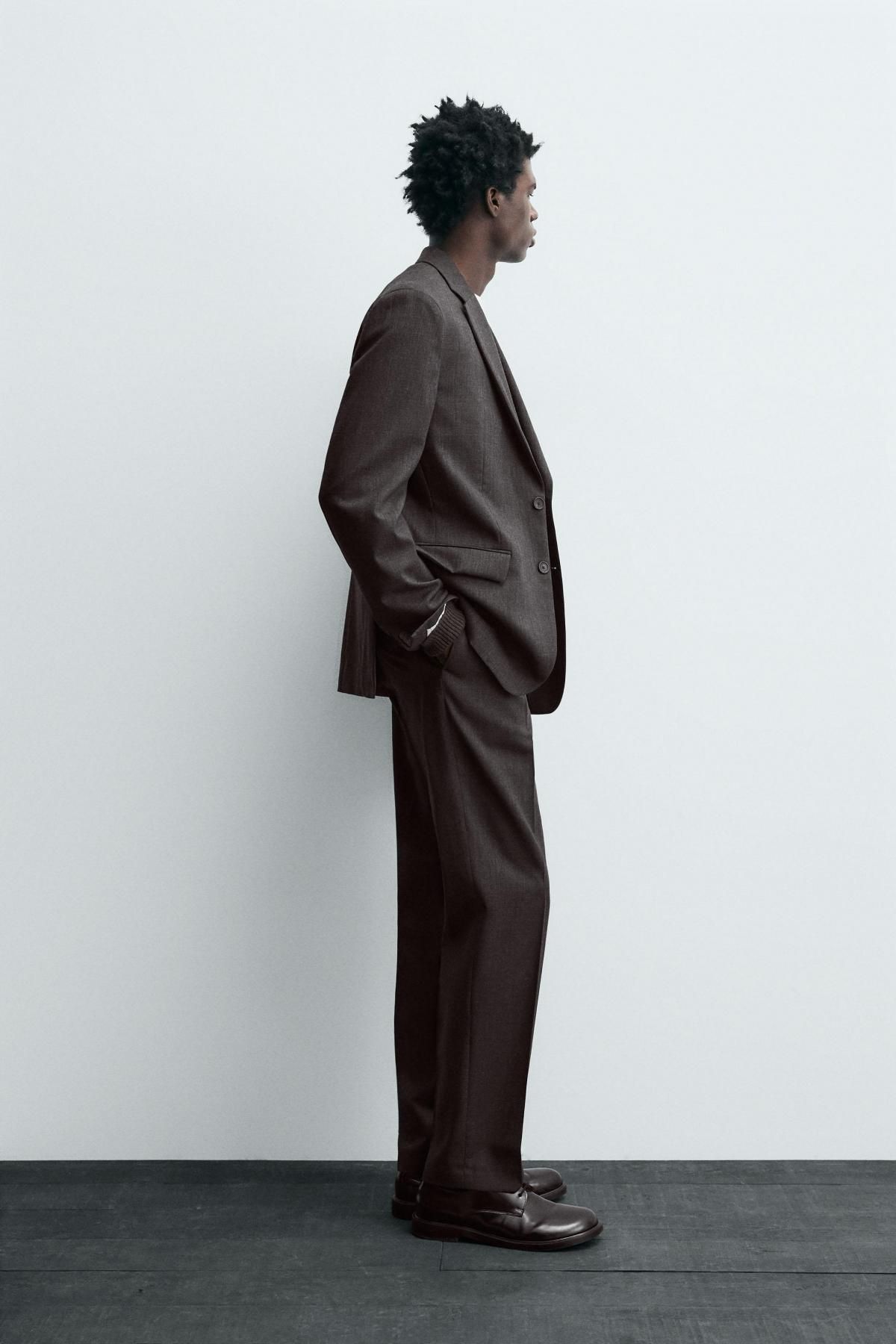 자라 클래식 울 테일러드 재킷 9641/898 DARK BROWN - 상세 이미지 5