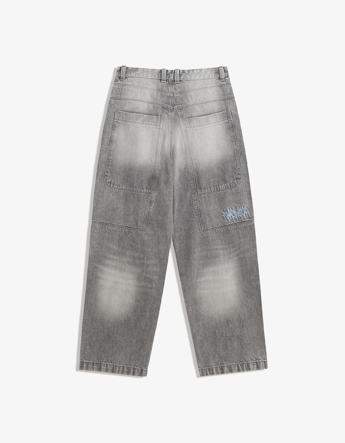 버쉬카 스트리트 와이드핏 배기 데님 팬츠 5353/352 GREY - 상세 이미지 3