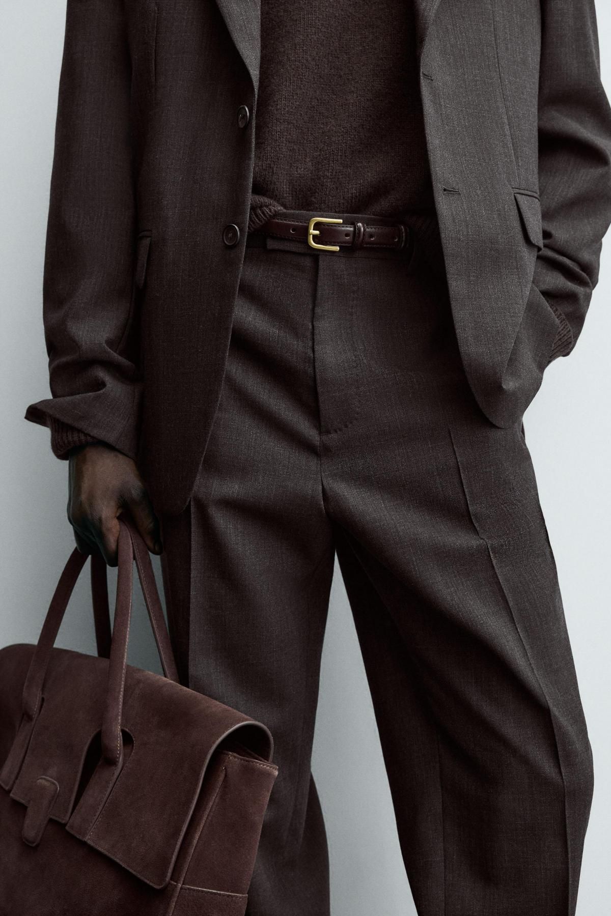 자라 클래식 울 정장 팬츠 9642/898 DARK BROWN - 상세 이미지 5
