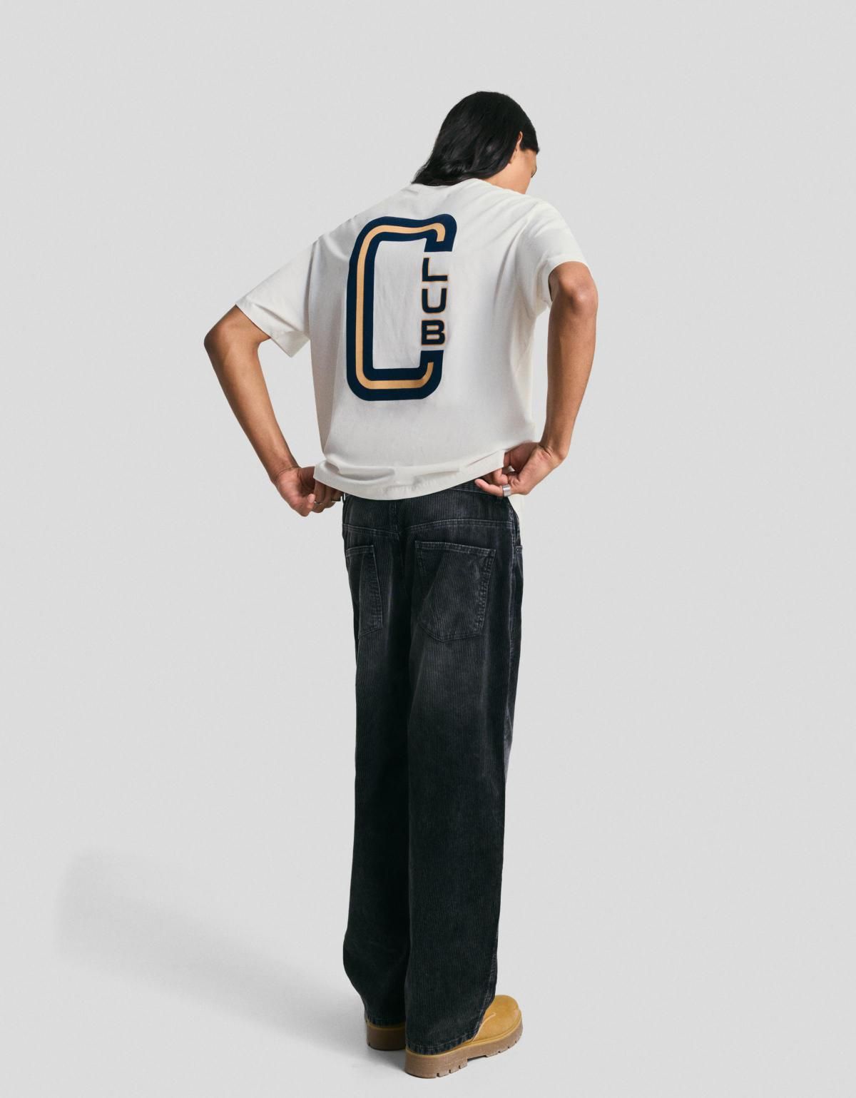 버쉬카 프린트 오버핏 반팔 티셔츠 8073/443 OFF WHITE - 상세 이미지 3
