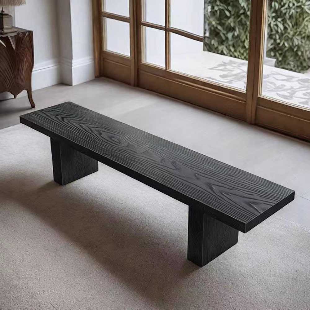 식탁 벤치 원목 긴 의자 주방 다이닝 내추럴 디자인 100cmx35cmx45cm - 상세 이미지 3