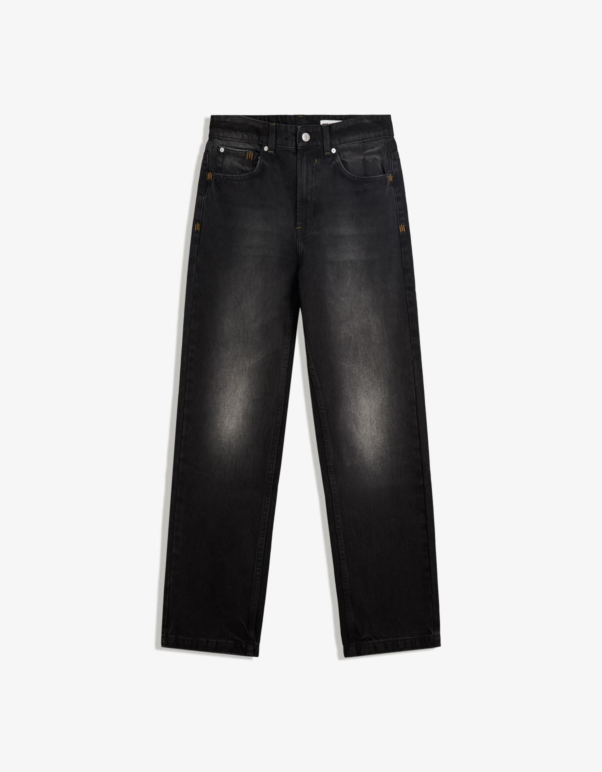버쉬카 스트레이트핏 데님 흑청 진 남성 청바지 5334/335 BLACK - 메인 이미지